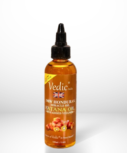 Vedic London Raw Honduras Batana Oil - Miracle Oil with Added Vitamin E | 100ml | Natural Hair Growth Oil for Strengthening, Nourishing, and Repairing Damaged Hair | Eco-Friendly and Premium Ingredients