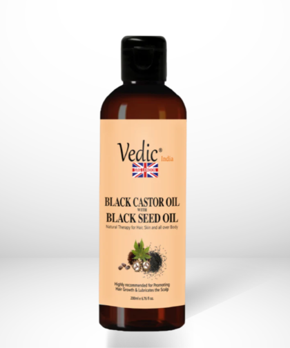 100% Pure Black Castor Oil with Black seed Oil